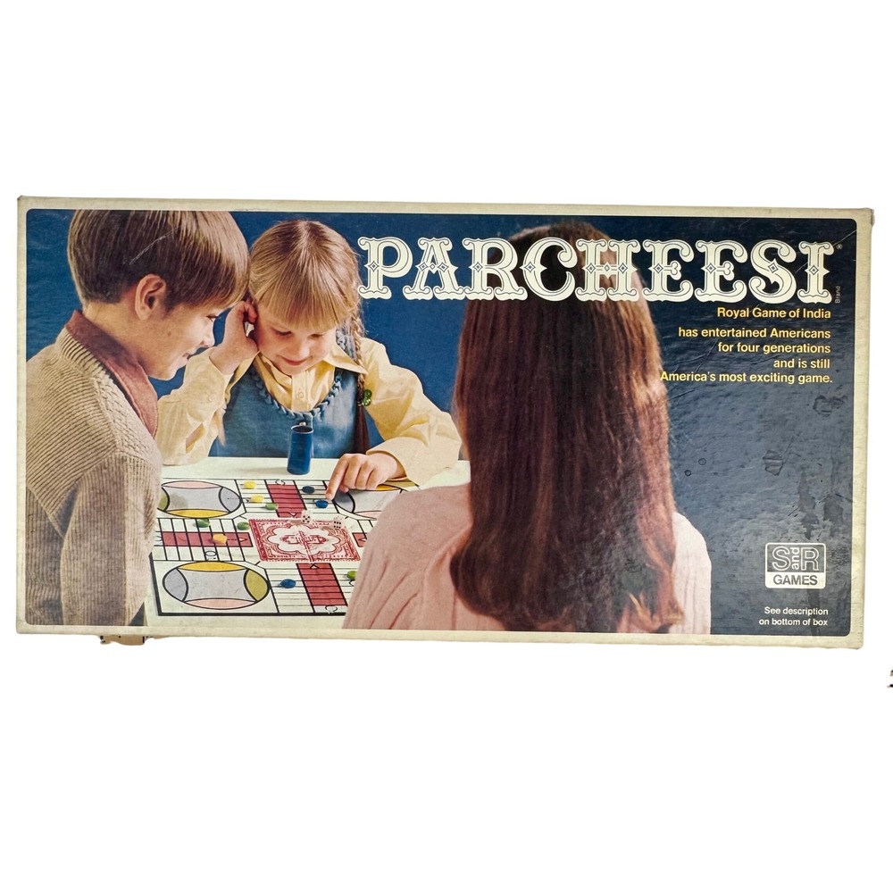 Vintage 1975 Parcheesi Royal Game of India Selchow & Righter No 110 Incomplete